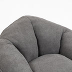 Bedding Bean Bag Sofa Chair with High-Pressure Foam and Footrest, Grey Microfiber - Grand Goldman Shop