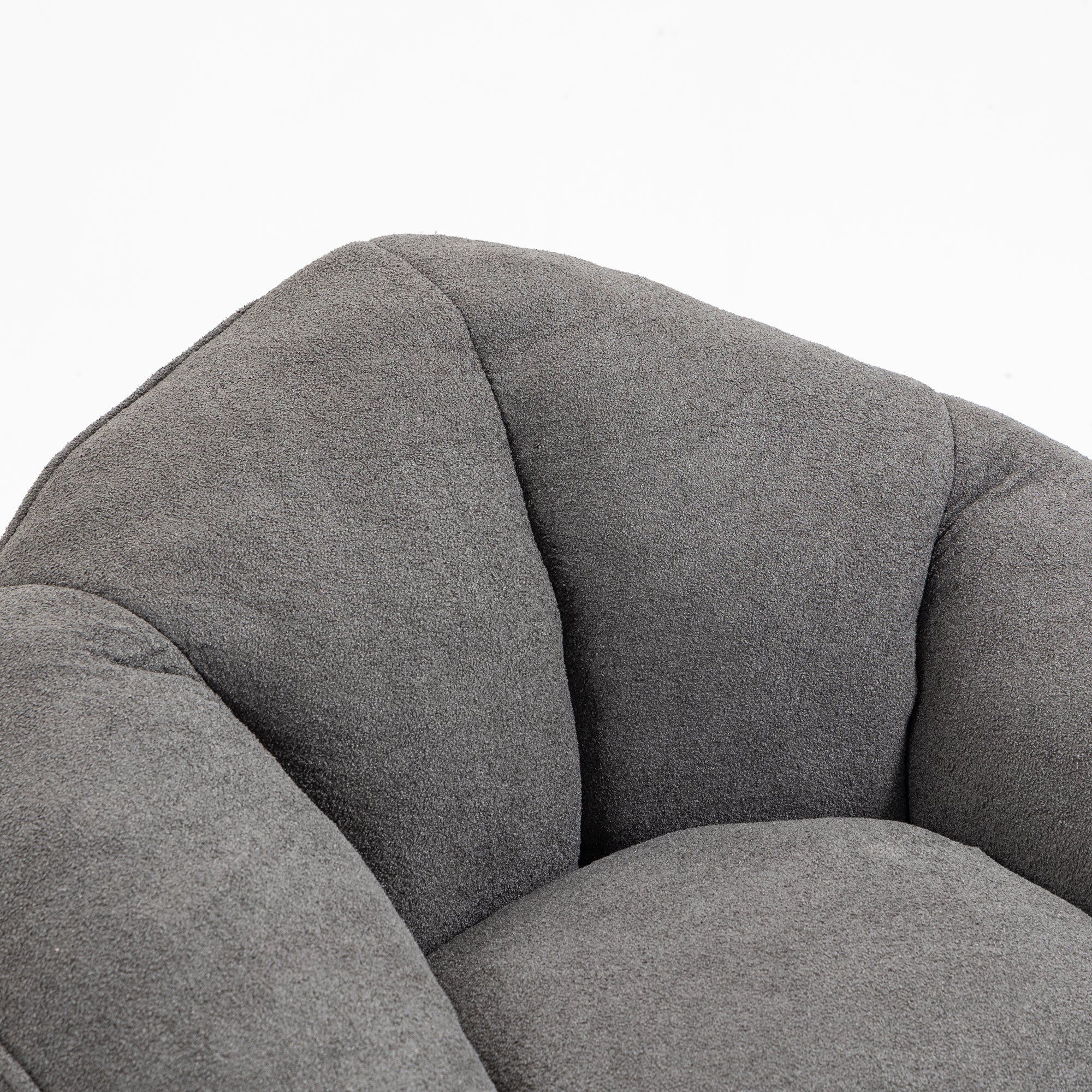 Bedding Bean Bag Sofa Chair with High-Pressure Foam and Footrest, Grey Microfiber - Grand Goldman Shop