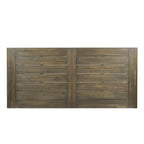 Acacia Wood Dining Table with Slat Design, Grey Finish / Rustic Metal - Grand Goldman Shop