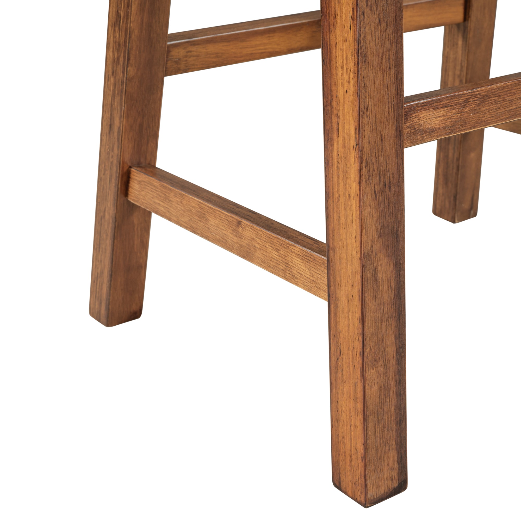 TOPMAX Rustic 3-piece Stationary Kitchen Island Set with Butcher Block and Seating, Walnut and Cream White - Grand Goldman Shop