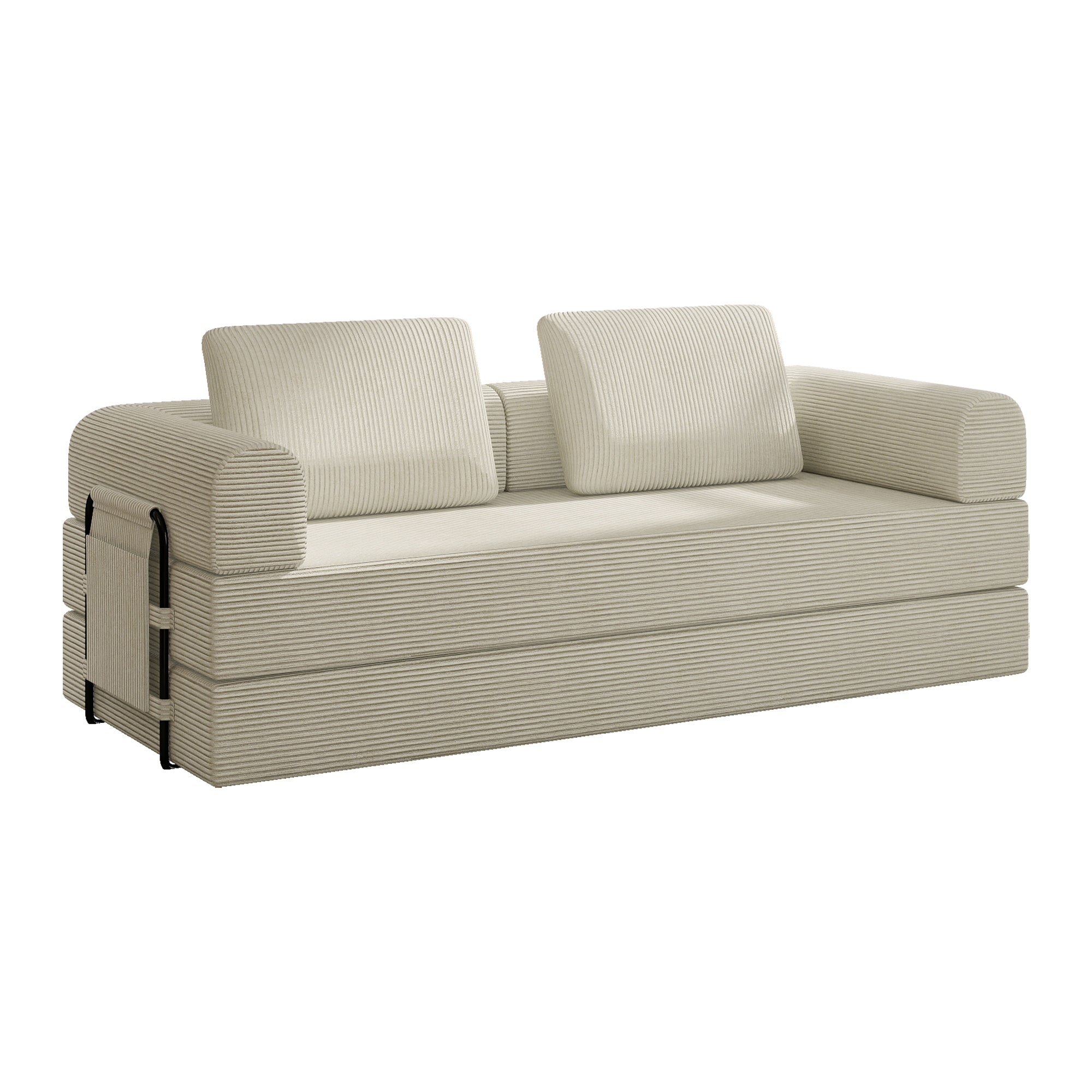 78 Inch Convertible Sleeper Sofa Bed, Futon Boneless Couch Lounge Loveseat with Pull Out Bed, No Assembly Required - Grand Goldman Shop