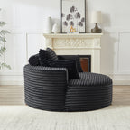 55'L Corduroy Sponge single sofa,No Assembly Required,Fluffy Modern Sleeper Chair for Living room, Bedroom, Lounge and Projection Room(Not a swivel chair.) - Grand Goldman Shop