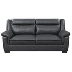 Borden Grey 2-Piece Faux Leather Living Room Set with Smooth Upholstery, Grey Color, Medium Size - Grand Goldman Shop