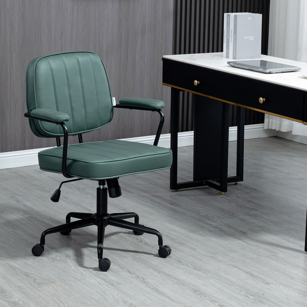 Vinsetto Home Office Chair with Adjustable Height and Tilt, Green - Grand Goldman