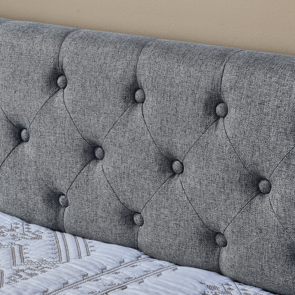 Linen Grey Mid-Century Style Twin Daybed with Trundle and Storage Drawers, Flat Arms with Pocket, Extendable for Bedroom or Living Room - Grand Goldman Shop