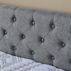 Linen Grey Mid-Century Style Twin Daybed with Trundle and Storage Drawers, Flat Arms with Pocket, Extendable for Bedroom or Living Room - Grand Goldman Shop