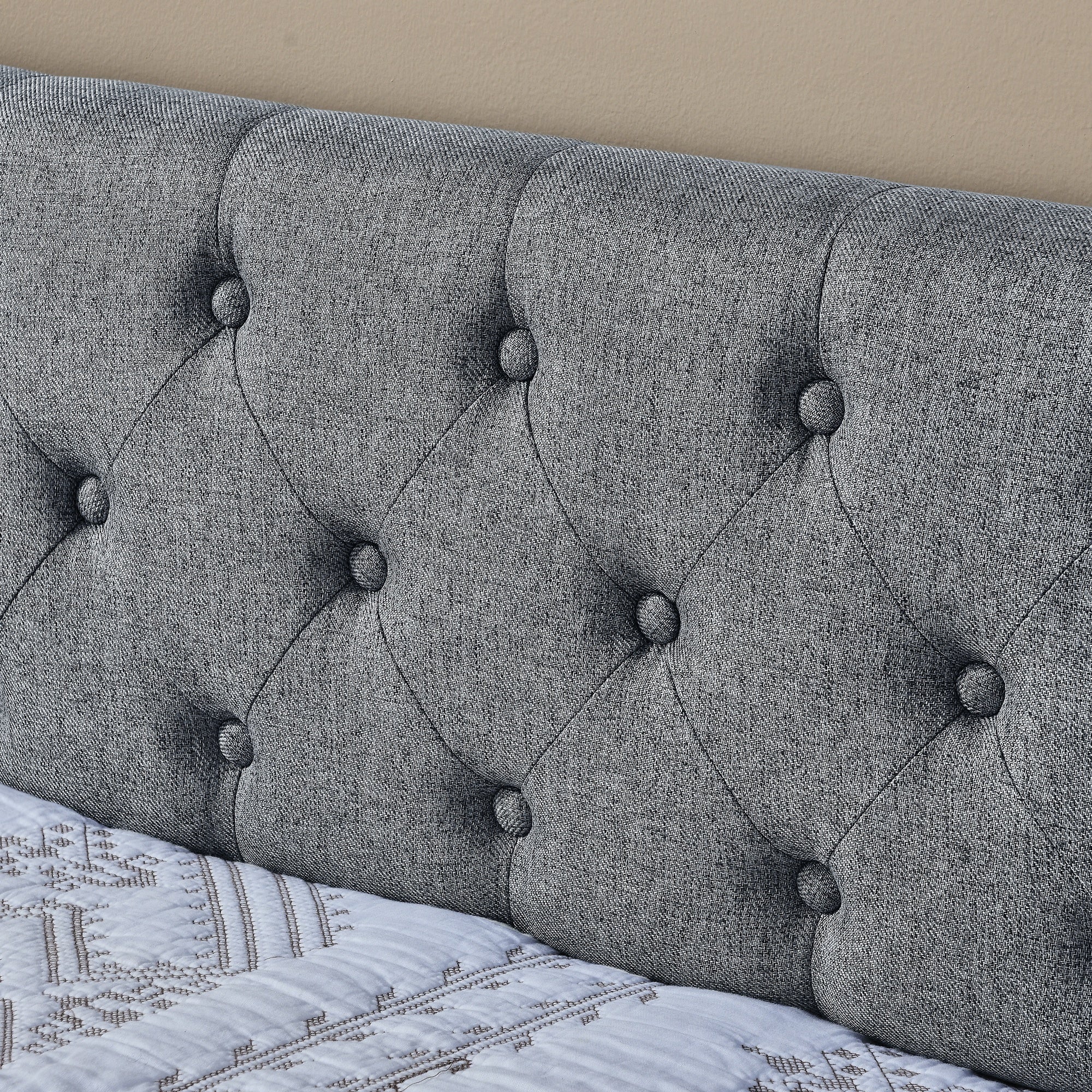 Linen Grey Mid-Century Style Twin Daybed with Trundle and Storage Drawers, Flat Arms with Pocket, Extendable for Bedroom or Living Room - Grand Goldman Shop