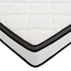 Premium Hybrid Full Mattress with Pocket Coils and Memory Foam for Medium Firm Support, Creamy White Fabric, 12 Inch - Grand Goldman Shop