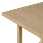 TREXM 6-Piece Retro Dining Table Set for 6, 60' Wood Kitchen Table and Chairs Set of 4 with Bench Designed Trestle Base for kitchen & Dining Room (Natural) - Grand Goldman Shop