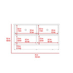 Tulip Storage Bench, Two Drawers, Two Shelves - Grand Goldman Shop