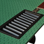 96' Poker Table Model 16367 Green with U Shape Legs, Drox Box, Chips Tray | Premium Home Decor - Grand Goldman