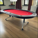 INO Design 94' Fodable Poker Table for 10 players, Red - Grand Goldman