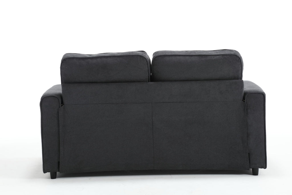3 Fold Sofa,Convertible Futon Couch sleeper sofabed,Space saving loveseat,Pull Out Couch Bed for Living Room,Dark Gray & Light Gray & Beige,Velvet linen fabric - Grand Goldman Shop