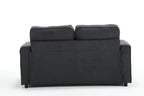 3 Fold Sofa,Convertible Futon Couch sleeper sofabed,Space saving loveseat,Pull Out Couch Bed for Living Room,Dark Gray & Light Gray & Beige,Velvet linen fabric - Grand Goldman Shop