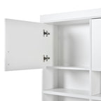 75'' H Entryway Hall Tree with Bench and Storage, 5-in-1 Modern Hall Tree with Coat Rack, 6 Drawers, 3 Cabinets and 3-Tier Top Storage for Hallway, Entryway, Living Room, Mudroom - Grand Goldman Shop