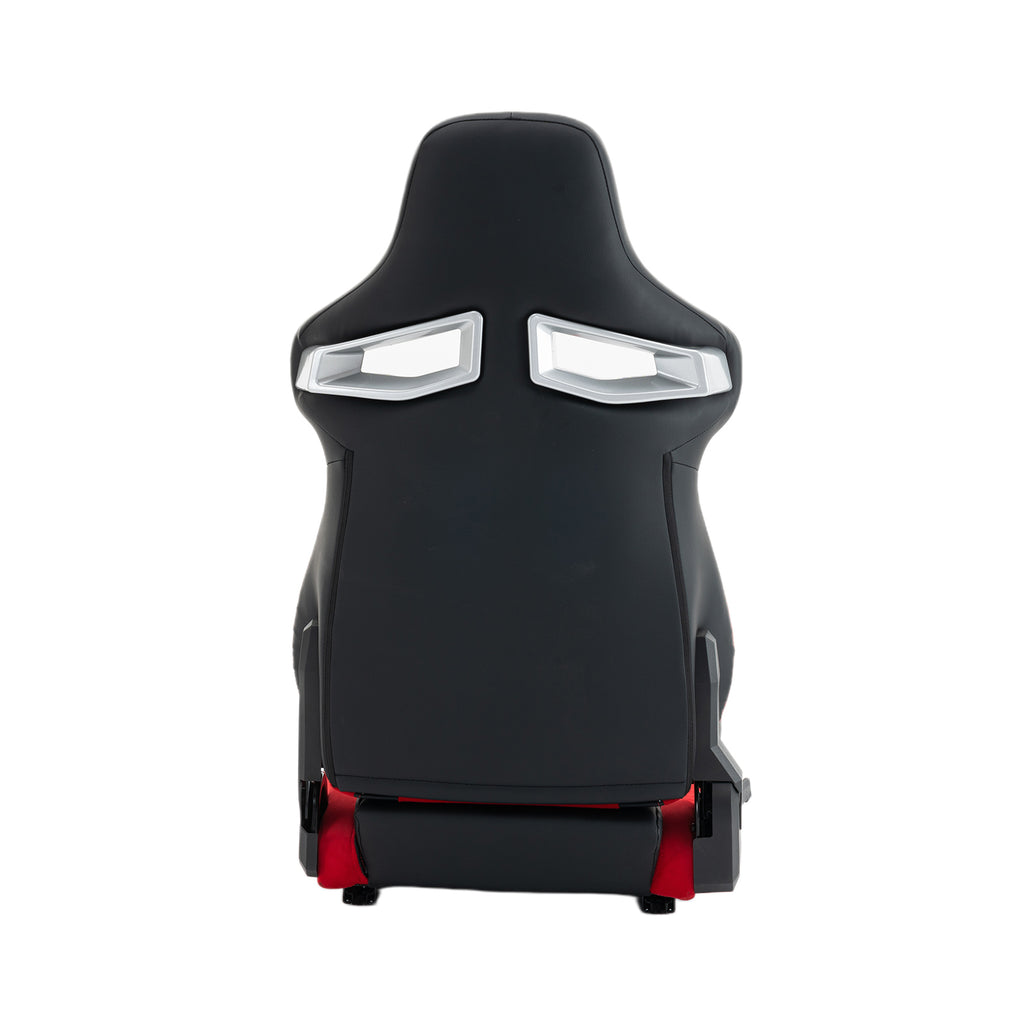 Universal PVC Bucket Style Reclinable Sport PU Leather Simulator Racing Seat with Adjustable Lock Slide | Premium Home Decor 