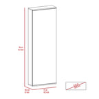 Leto Wall Mounted Shoe Rack With Mirror, Single Door, Capacity For Ten Shoes -White - Grand Goldman Shop