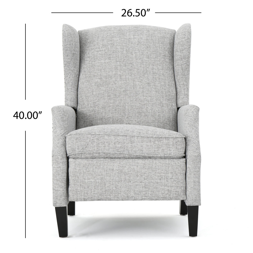 Westeros Wing Back Fabric Upholstered Recliner - Grand Goldman Shop