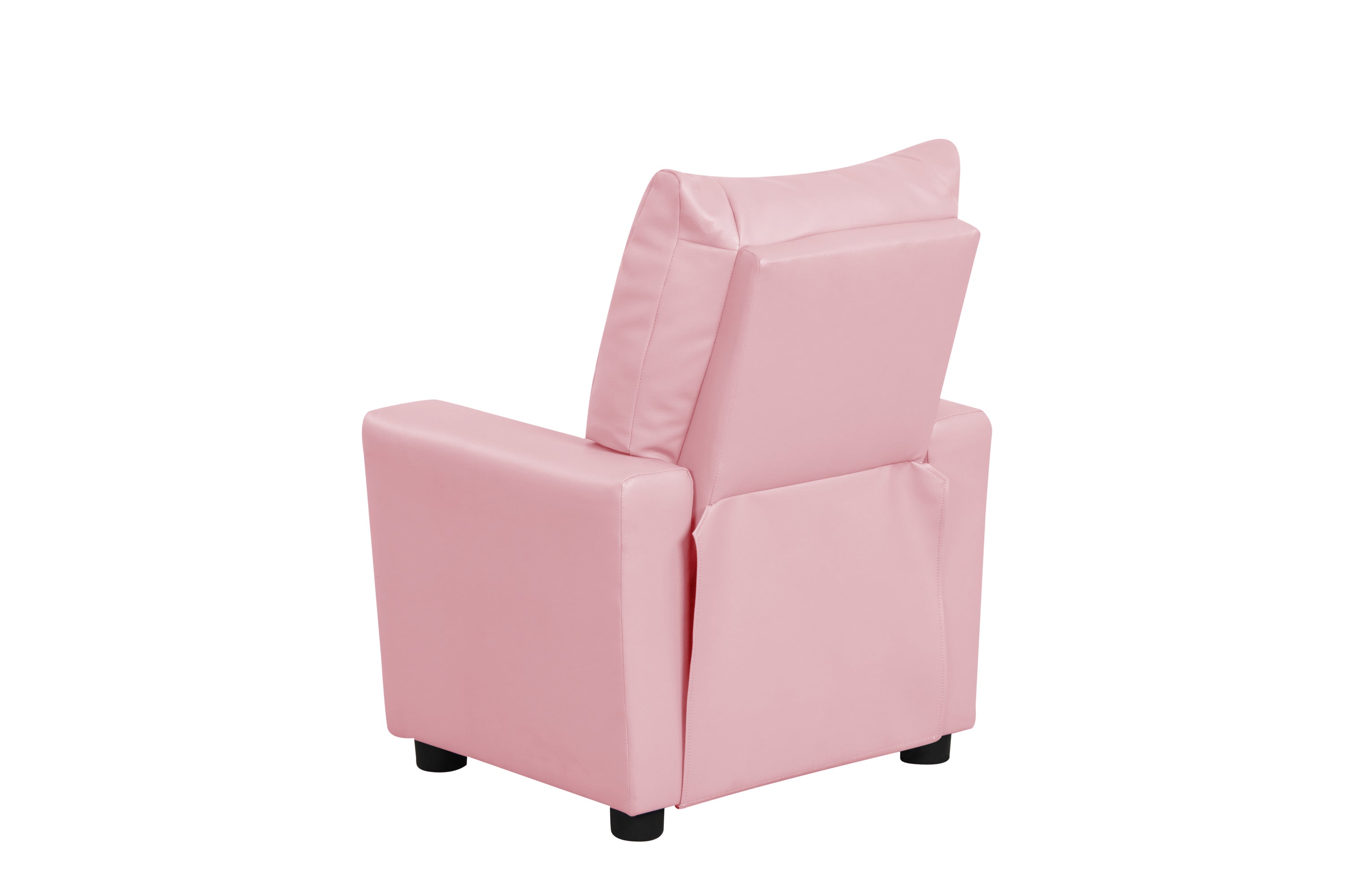 Perline 23'W Pink PU Leather Kids Recliner Chair with Cupholder - Grand Goldman