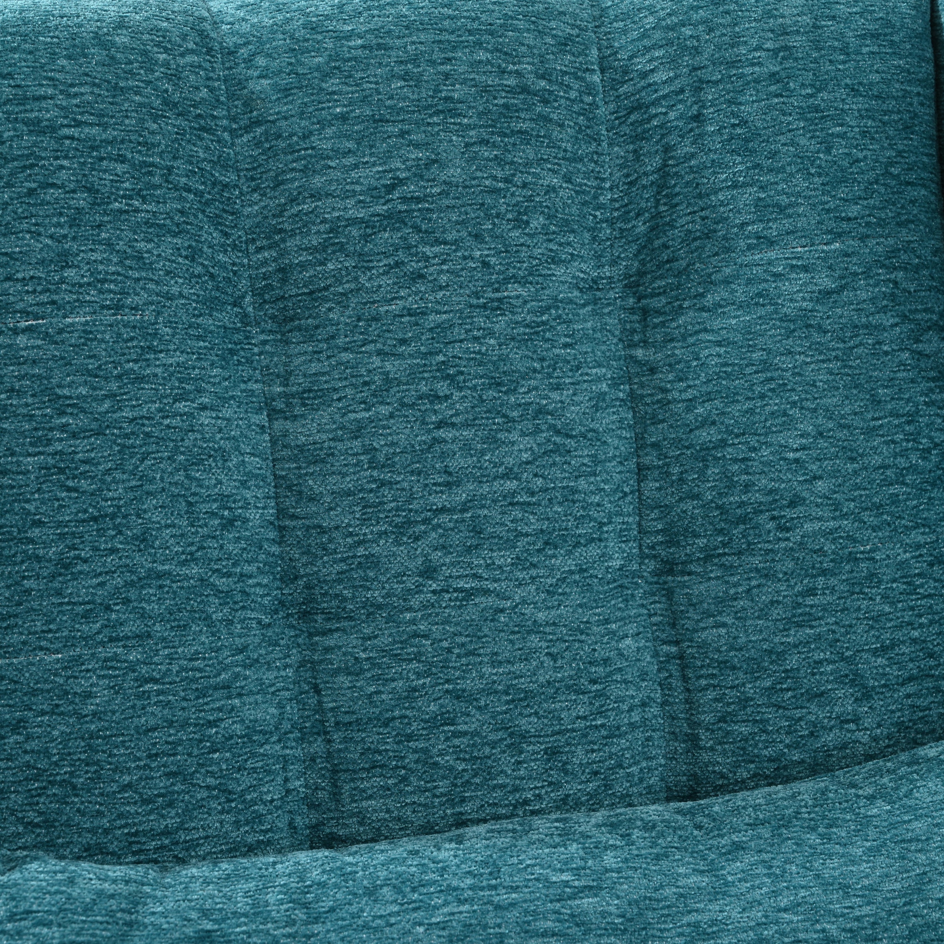Modern Accent Chair Upholstered Foam Filled Living Room Chairs Comfy Reading Chair Mid Century Modern Chair with Chenille Fabric Lounge Arm Chairs Armchair for Living Room Bedroom (Teal) - Grand Goldman Shop
