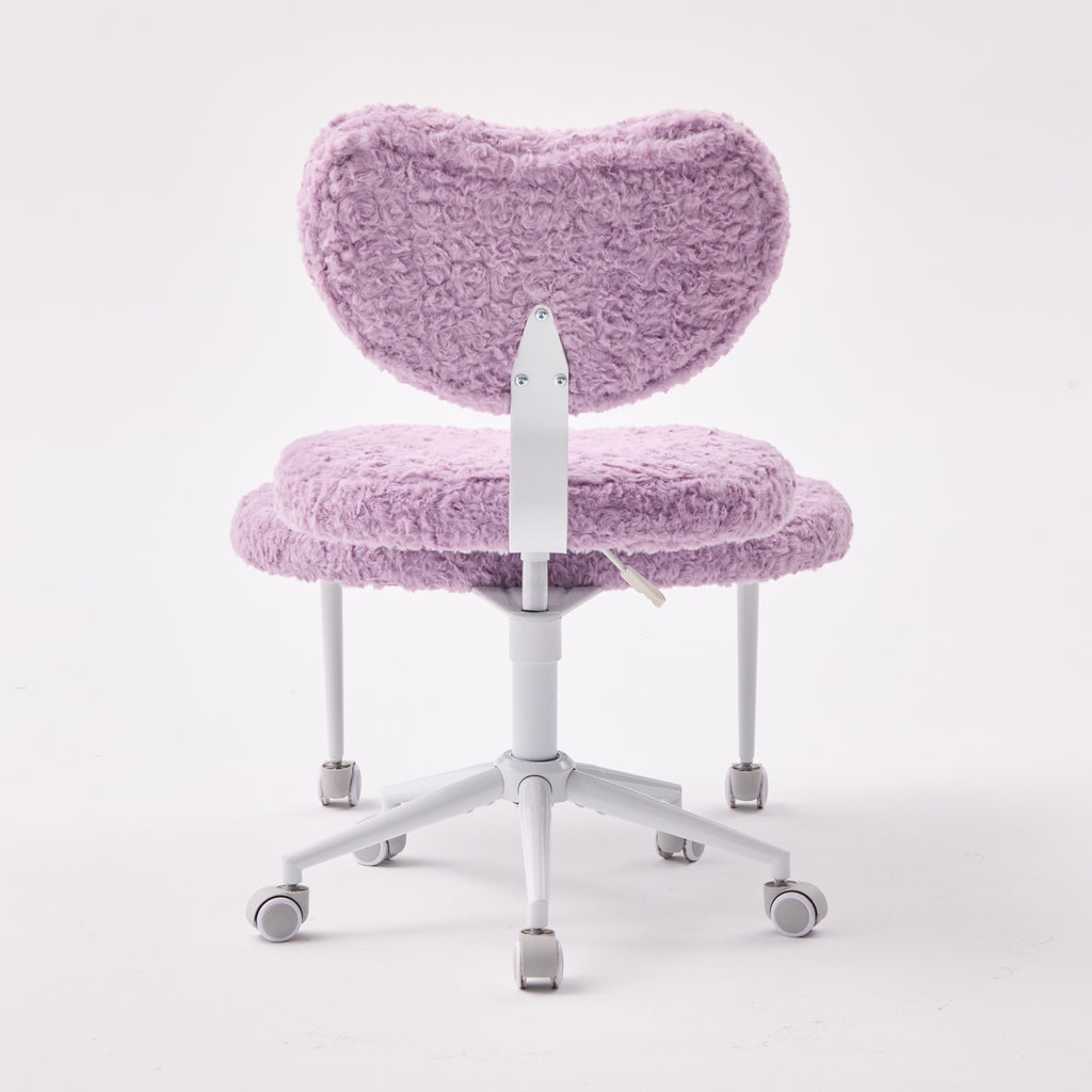 Artificial rabbit hair Meditation Chair Plus, Cross Legged Chair with Wheels, ADHD Chair, Criss Cross Desk Chair with Lumbar 