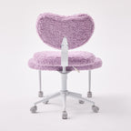Artificial rabbit hair Meditation Chair Plus, Cross Legged Chair with Wheels, ADHD Chair, Criss Cross Desk Chair with Lumbar 