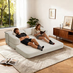 Floor Couch,Compressed Sofa,Convertible Floor Sofa Bed with Convertible Blanket Pillow,Enhanced frame stability,Comfy Couch Lounge Sleeper Bed,for Living Room Bedroom - Grand Goldman Shop