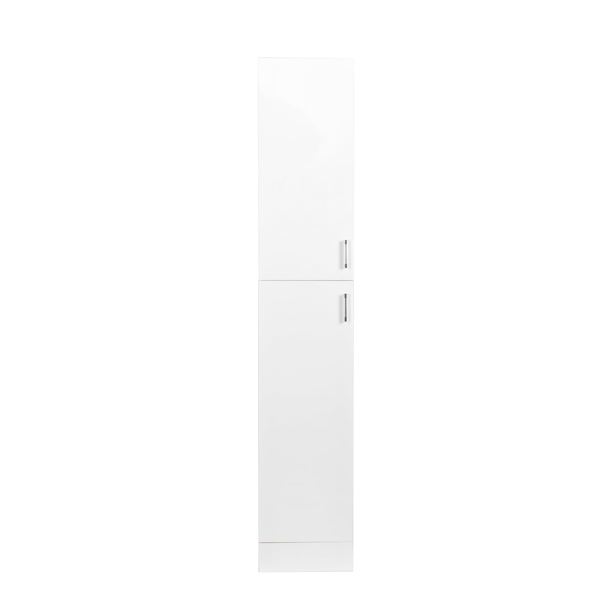 Elegant White Freestanding Cabinet with Inadjustable Shelves and Two Doors for Kitchen and Dining Room - Grand Goldman Shop