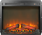 23 inch electric fireplace insert, ultra thin heater with log set & realistic flame, remote control with timer, overheating protection - Grand Goldman Shop