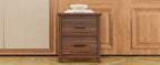 4PCS Bedroom Sets, Wooden Queen Size Bed Frame with Storage Headboard and Charging Station, 2 Nightstands with 2 Drawers, 1 Dresser with 5 Drawers, Walnut(old SKU HL000102AAD) - Grand Goldman Shop