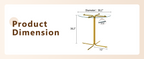 Round glass bar high table, 36 inch round bar table, tempered glass tabletop, sturdy gold chrome plated four column support, suitable for transparent round bar tables in small spaces, kitchens - Grand Goldman Shop