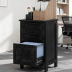 File Cabinet with 3 Drawers,Rustic Farmhouse Office Storage Cabinet,For Home and Office - Grand Goldman