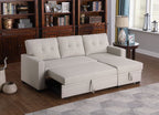 Convertible Upholstered Sectional Sofa with Pull-out Chaise - Grand Goldman Shop