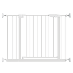 Stylish 29.5-45.3' Wide Baby Gate with wall protector for Stairs, Dog Gate Indoor for Doorways, No Drilling Pressure Mounted 