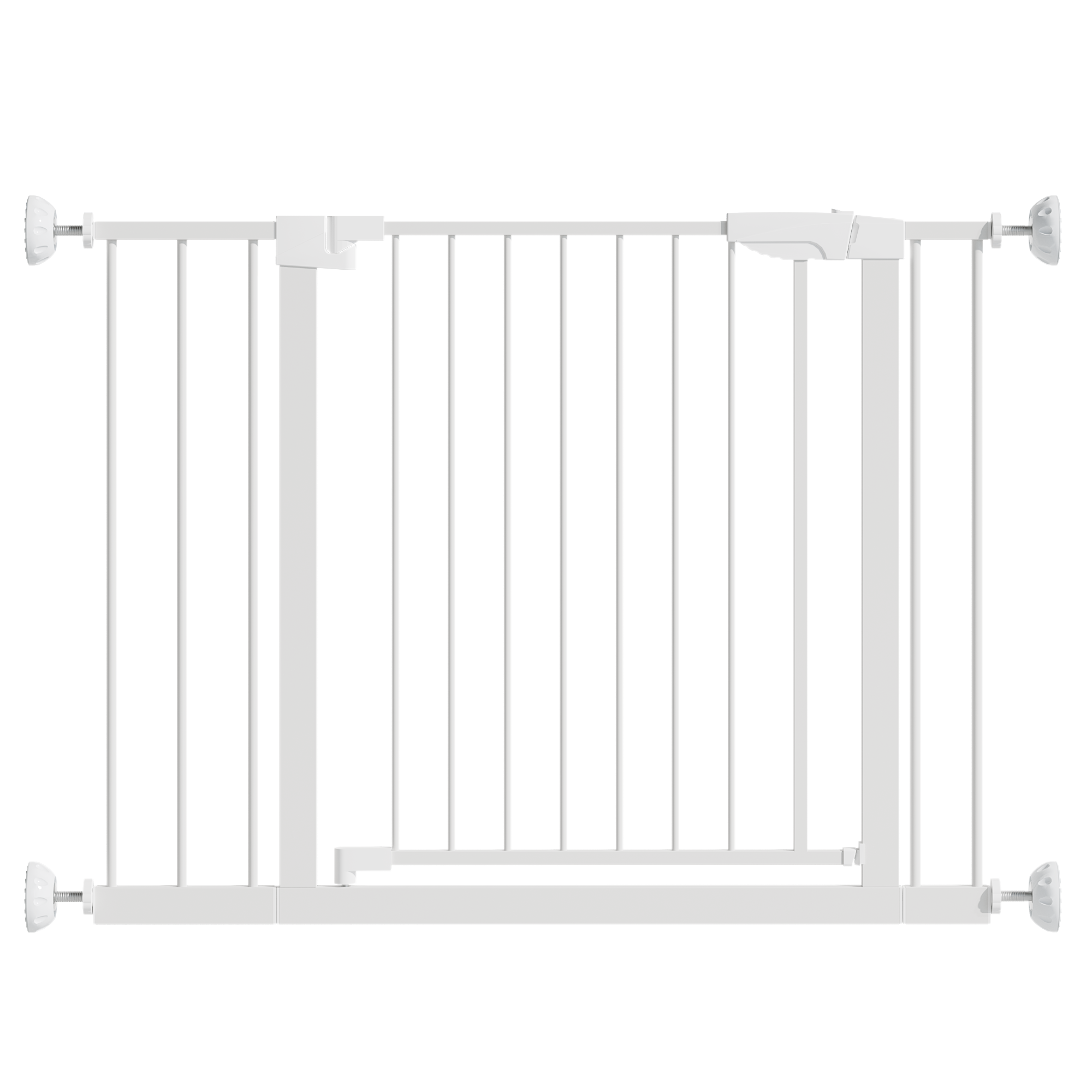 Stylish 29.5-45.3' Wide Baby Gate with wall protector for Stairs, Dog Gate Indoor for Doorways, No Drilling Pressure Mounted 