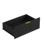 Modern 8 Drawers Dresser Chests for Bedroom,47.2' Wide Wood Chest of Drawers with Gold Metal Handle,Drawer Organizer for Bedroom,Living Room,Hallway and Entryway,Black - Grand Goldman Shop