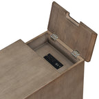 U-Can Classic Vintage Livingroom End Table Side Table with USB Ports and One Multifunctional Drawer with cup holders, Antique Brown (Old SKU: WF296294AAD) - Grand Goldman Shop