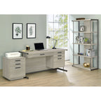 Loomis Whitewashed Grey 3-Drawer Home Office File Cabinet in White+Gray with MDF Construction, 19.75 x 19.75 x 25 inches | Pr