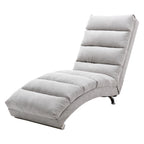 Light Grey Linen Massage Chaise Lounge Indoor with Remote Control, Ergonomic Electric Massage Lounger with 5 Modes - Grand Goldman Shop