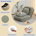[VIDEO provided] Human Dog Bed ,Lazy Sofa Couch ,5 Adjustable Position,sit,sleep,fold,suit to put in bedroom, living room ,Space Saving Design,Green - Grand Goldman Shop