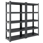 Industrial Heavy-Duty 5 Tier Metal Garage Shelving Unit, 2000LBS Capacity, Adjustable Storage Rack, Black, 31.5'W x 15.7'D x 63'H - Grand Goldman Shop