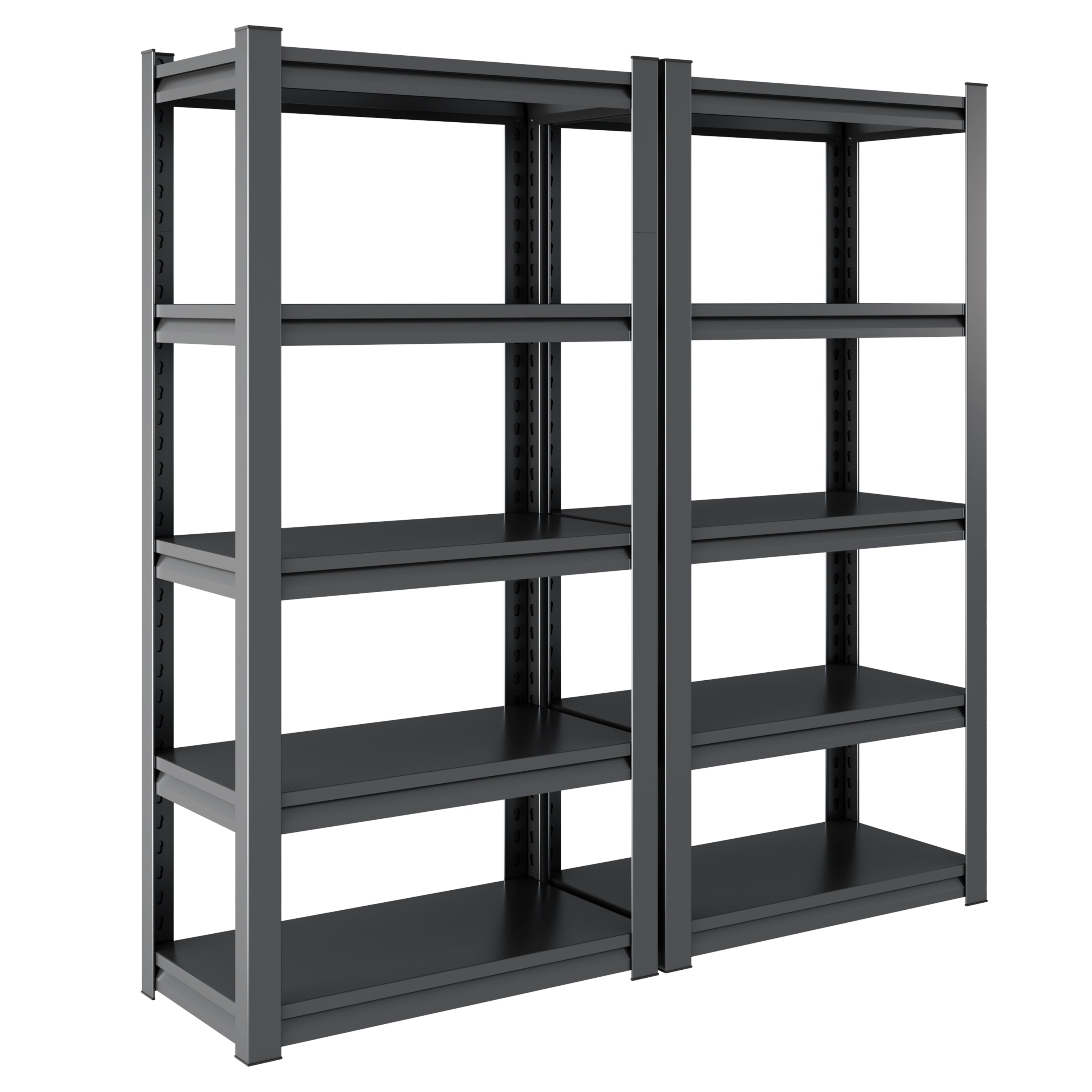 Industrial Heavy-Duty 5 Tier Metal Garage Shelving Unit, 2000LBS Capacity, Adjustable Storage Rack, Black, 31.5'W x 15.7'D x 63'H - Grand Goldman Shop