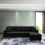 MEGA right sectional sofa with footrest, convertible corner sofa with armrest storage, living room and apartment sectional sofa, right chaise longue and grey - Grand Goldman Shop