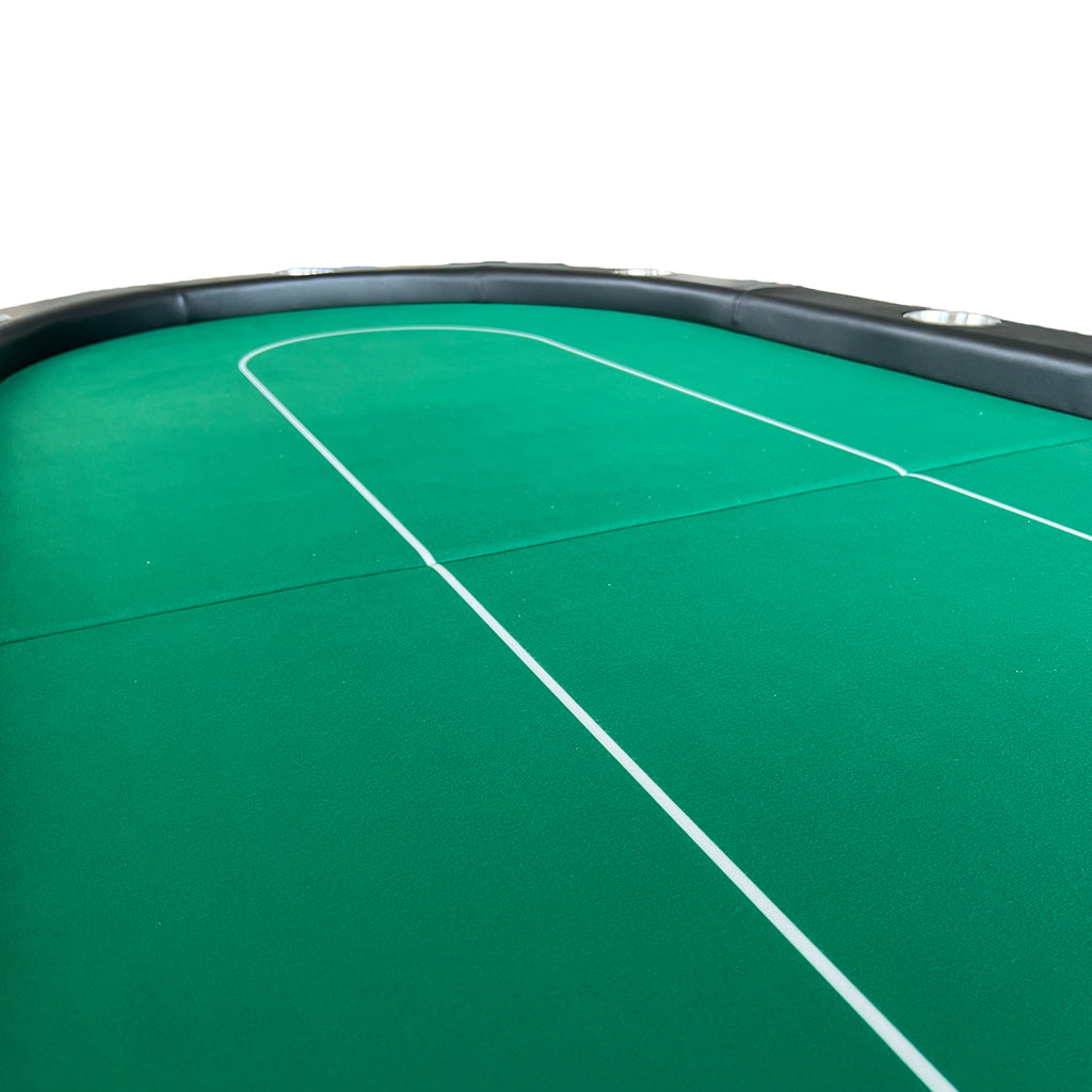 INO Design 94' Fodable Poker Table for 10 players, Green | Premium Home Decor - Grand Goldman