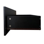 Black TV Stand with LED RGB Lights,Flat Screen TV Cabinet, Gaming Consoles - in Lounge Room, Living Room and Bedroom(Black) - Grand Goldman Shop