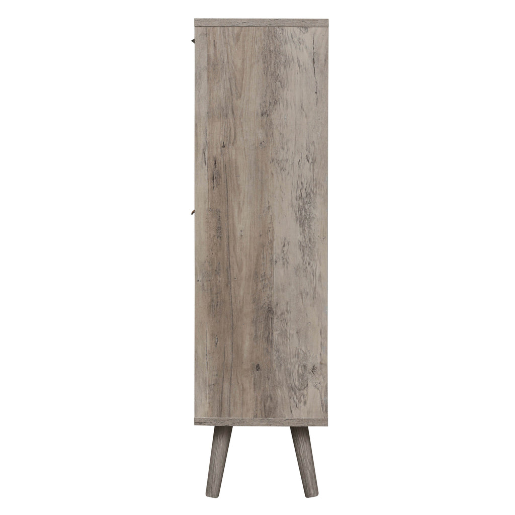 4 Door Shoe Rack, Freestanding Modern Shoe Storage Cabinet, for Entryway - Grand Goldman Shop