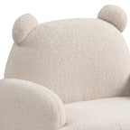 Sherpa Upholstered Bear-Shaped Kids Armchair, Beige | Premium Home Decor - Grand Goldman