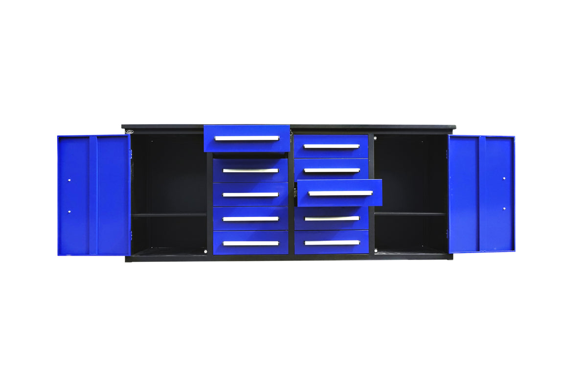7' Storage Cabinets with Workbench (10 Drawers & 2 Cabinets) | Premium Home Decor - Grand Goldman