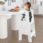 Kids Standing Tower, Child Kitchen Step Stool Toddler Wood Stepping Stool - Children's Montessori Stool - Adjustable Height, 