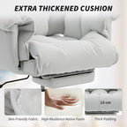 HOMCOM High Back Office Chair, Reclining Desk Chair with Footrest, Thick Cushion, High Resilience Foam, Adjustable Height, Ro